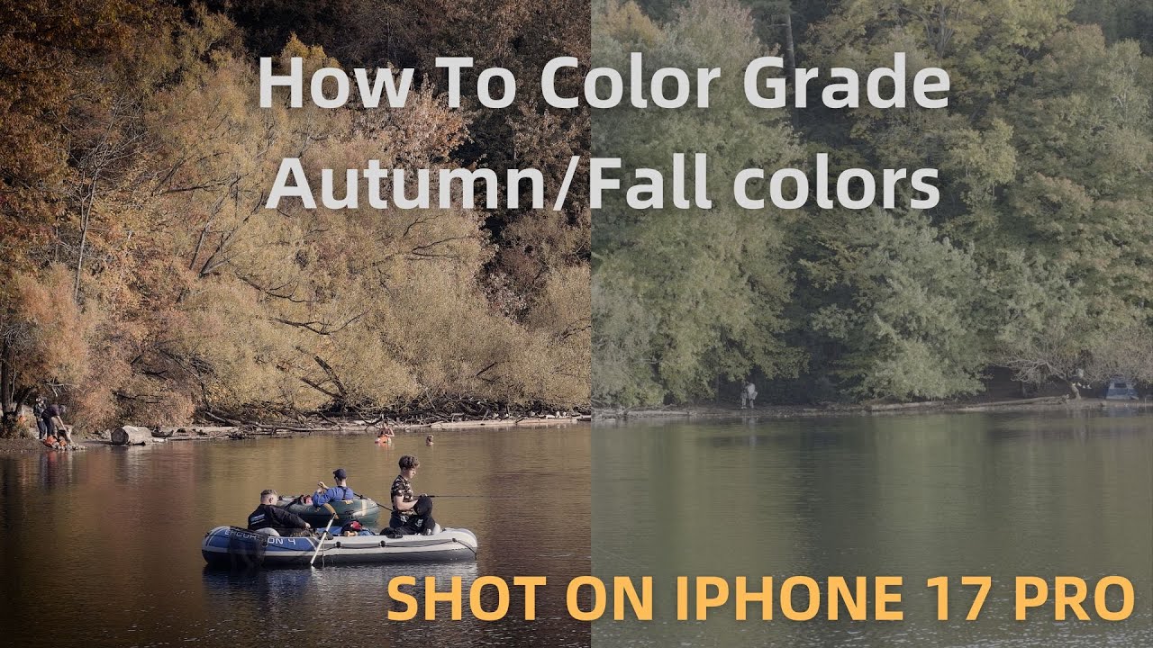 How To Color Grade Autumn/Fall colors | ProRes | Open Gate | Apple LOG 2 | IP Phone 17 PRO
