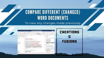 How to compare two versions of Microsoft Word document