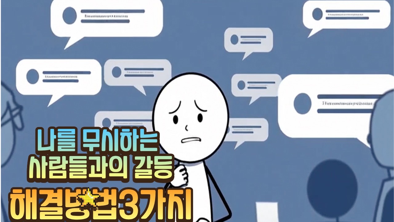 나를 무시하는 사람들과의 갈등, 해결방법3가지