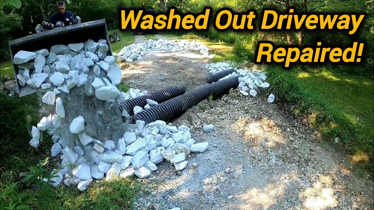 Crushed Stone Driveway Repair by Schott ServicesA River Runs Through