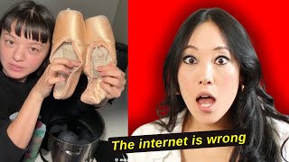 Fitter reacts to VIRAL Pointe Shoe Hacks