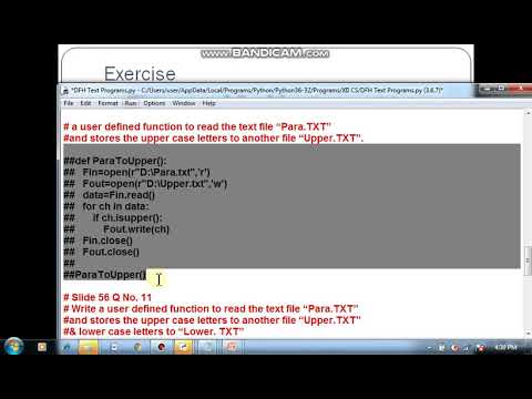 Python #87 Data File Handling Part 8- Text File Programs