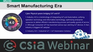 Bringing Intelligence to Manufacturing with Industrial IoT