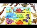 Learn Dinosaur Names With Dino Wooden Puzzle Real Dinosaur Toys And Dino Bone Transformer Toys