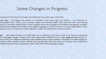 LANGUAGE VARIATION AND CHANGE