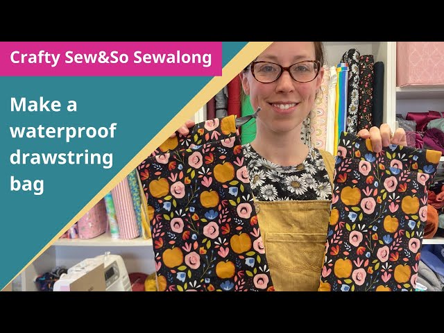 Make a waterproof drawstring bag on an overlocker 