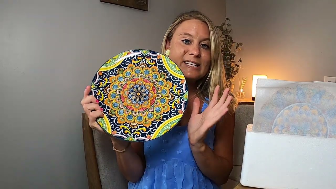 vancasso Dinner Plates Set of 6, 10.5 Inch Ceramic Plates, Microwave, Oven and Dishwasher Safe,