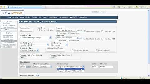 Importer Security Filing Direct Filing Demo Part 2 I TRG Direct