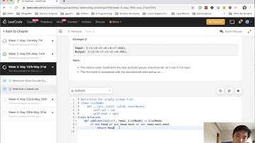 Leetcode - Odd Even Linked List (Python)