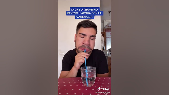 io che da bambino bevevo l acqua con la cannuccia