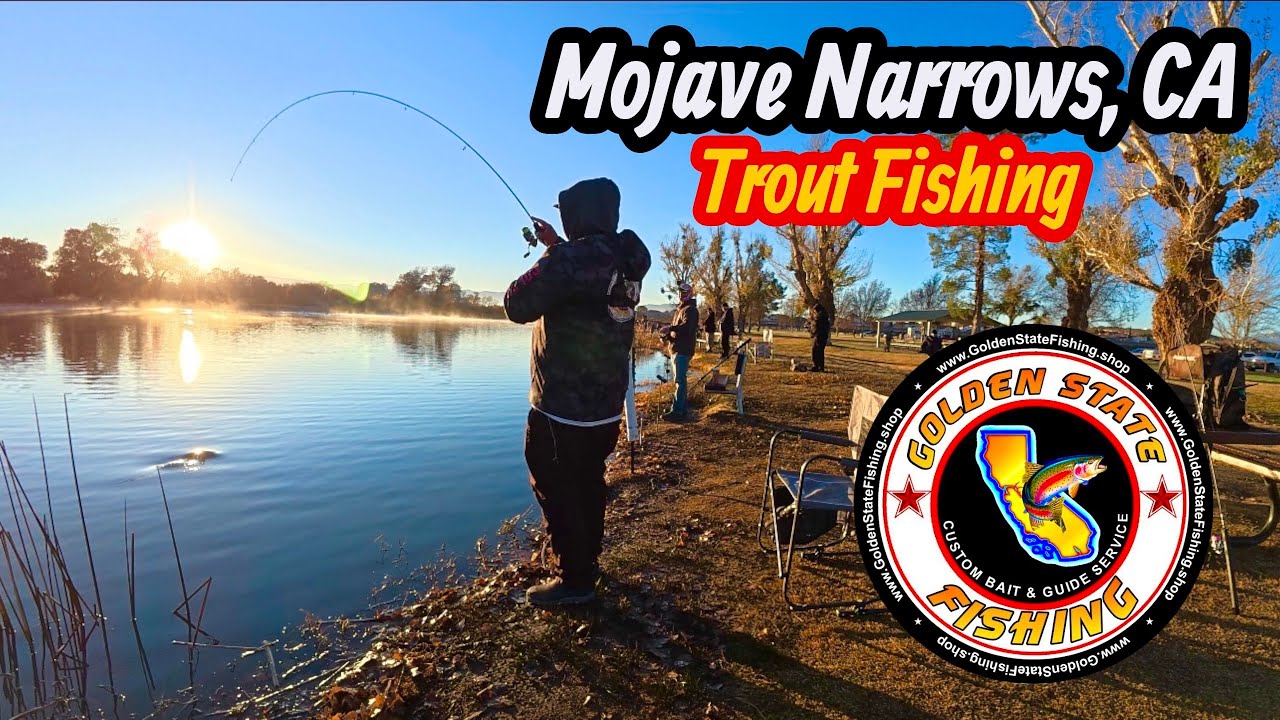 Мохаве-Нарроуз, Калифорния, ловля форели на сверхлегкие снасти.