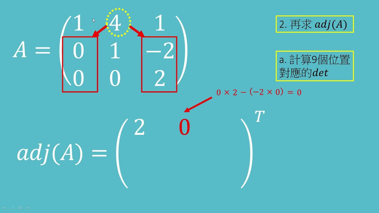 (M2) Calculation of inverse matrix 逆矩陣計算方法 - YouTube