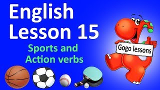 English Lesson 15 – Sports and Action Verbs | ENGLISH COURSE FOR KIDS