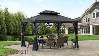 Solar Powered Hardtop Gazebo - YouTube