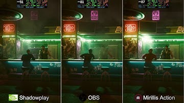 OBS vs Nvdia Shadowplay vs Mirillis Action - Recording Performance test - Cyberpunk 2077 - 1440p