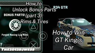 Download Lagu NFSU Rivals (PPSSPP) - How to unlock bonus parts (part 3) - Rims \u0026 Tires - How to win GT King's car MP3