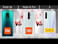 Note 9s vs Realme 6 vs Note 8 Pro