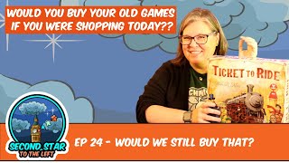 Ep 24 Would We Still Buy That
Would you buy your old games again if you were shopping today? We’re taking a look at a few of ours and deciding just that as part of our Be Thankful for Your Shelves challenge.
……………………………………………………………………………………………………………...
Welcome to Second Star to the Left! Here’s where we share board game reviews, ramblings and a few wrong turns along the scenic route!
..............................................................................................................
Thanks for watching and supporting us! If you like what you see, please like, subscribe, and share - tell your friends!
.............................................................................................................
Jump:
0:00 Intro
1:28 Munchkin
5:19 Ticket to Ride
8:51 Carcassonne
12:01 Would we still guy these games?
Bye!
13:!3 Shenanigans
...............................................................................................................
Wanna find us elsewhere on the internet?
Discord: BG Hub https://discord.gg/98KUh5zM
Instagram: @2ndstar2theleft
Twitter: @2ndStarToLeft
Facebook: facebook.com/secondstartotheleft
Wanna play some games online?
http://www.boardgamearena.com
We have our own Second Stars group on BGA!
Wanna join in and play some games with this awesome community?
Send me a message! Or search for BG Hub
If you’d like to support us, and get a nifty shirt or mug in return, have a look at our shop:
https://2nd-star-to-the-left.creator-spring.com/
Or just follow these links:
https://linktr.ee/2ndstar2left
Contact us for collabs, partnerships, reviews or previews!
Email: 2ndstar2left@gmail.com
.............................................................................................................. Ep 24 Would We Still Buy That