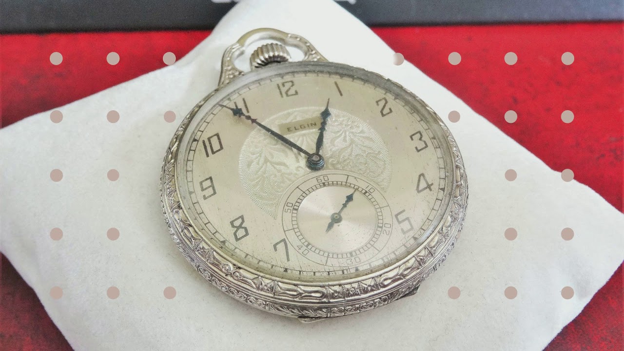 Manolo Watches - Antique 1927 Elgin G.F. or Nickel 15-Jewels Model 3 Size 12s Pocket Watch!