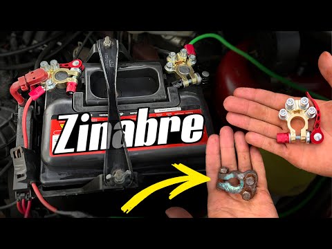 Como REMOVER o ZINABRE da BATERIA + BORNES ENGATE RÁPIDO - #fiestera_st