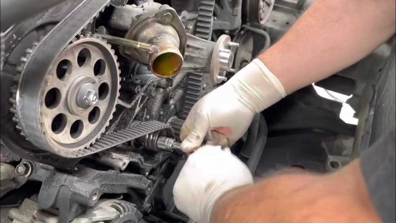 Nissan pathfinder timing belt replacement 2 3 youtube