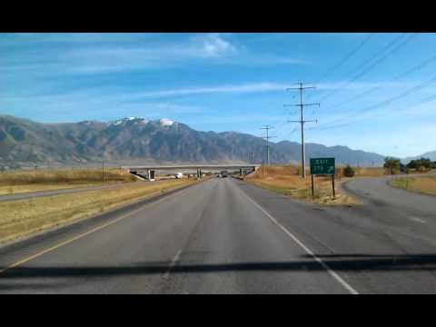 Interstate 84 West through Tremonton, Utah (archived video)