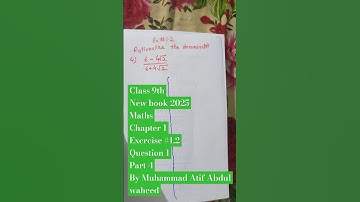 9Th Class Math New Book 2025 Exercise1.2||PCTB||National Curriculum of Pakistan#maths #mathstrick