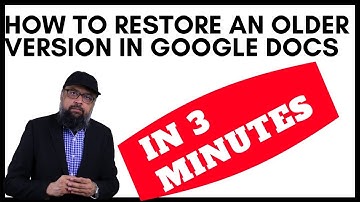 How to Restore an Older Version of a Google Document