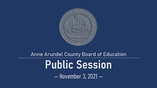 BOE Public Session 11-03-2021