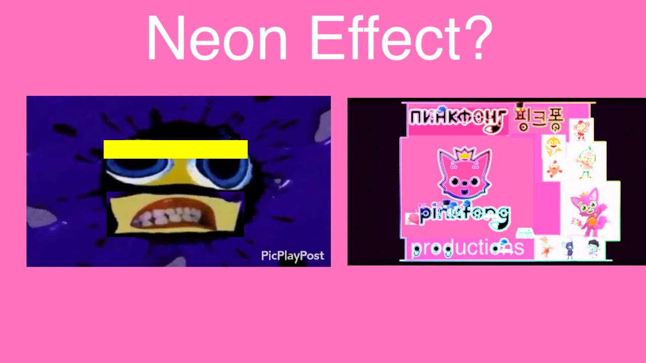 (PINKFONG LOGO BLOOPERS 5 IS BACK!) Pinkfong Logo Bloopers 5 Take 162: Neon Effect?