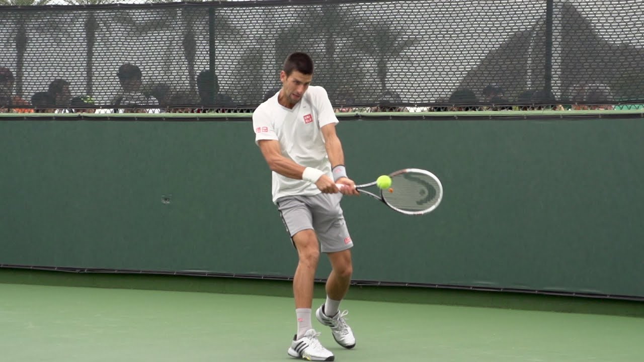 Novak Djokovic Backhand In Super Slow Motion 2  Indian Wells 2013