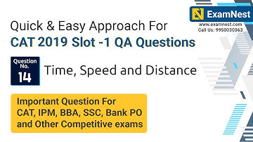 CAT 2019 Slot 1 QA Question Solution By Ajay Sharma | Question - 14 Time, Speed and Distance