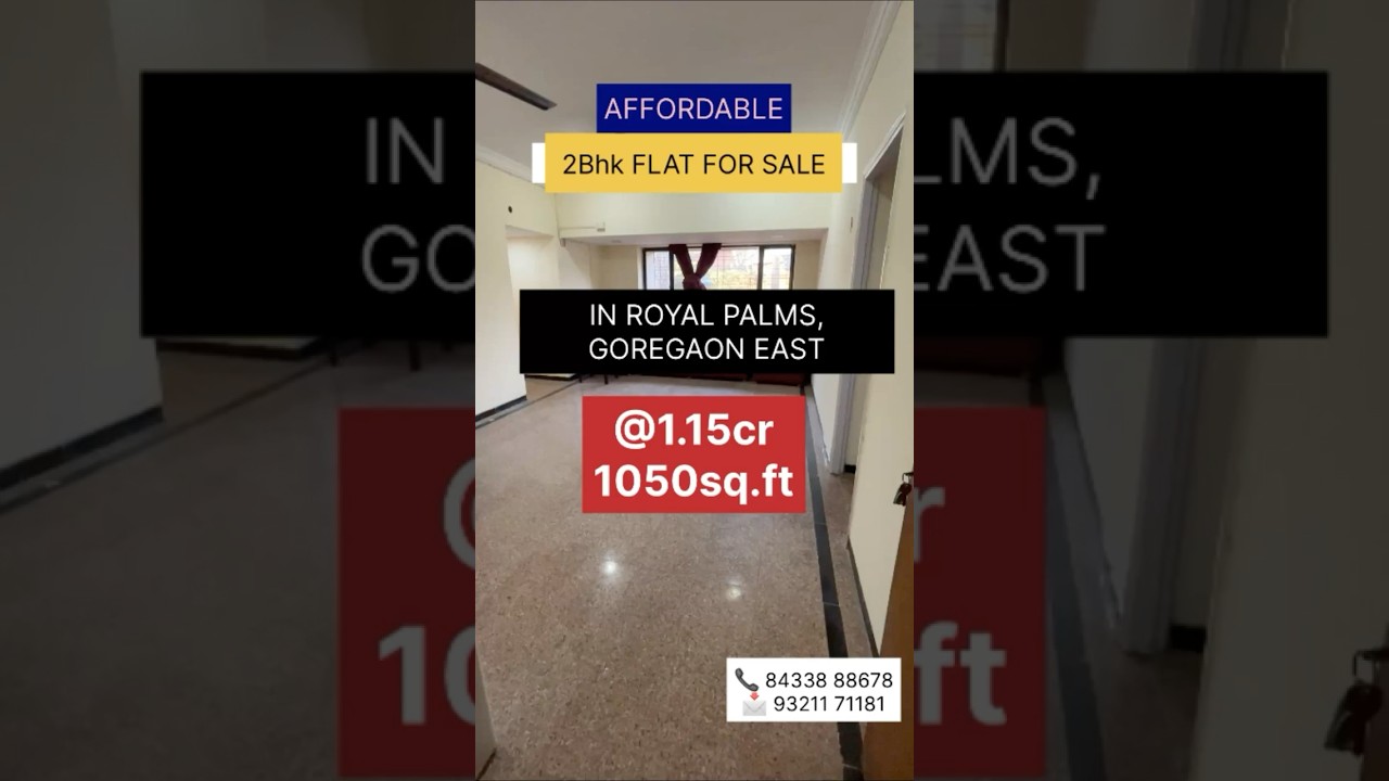 @1.15cr affordable 2bhk 1050sq.fr in Royal Palms Goregaon East. 