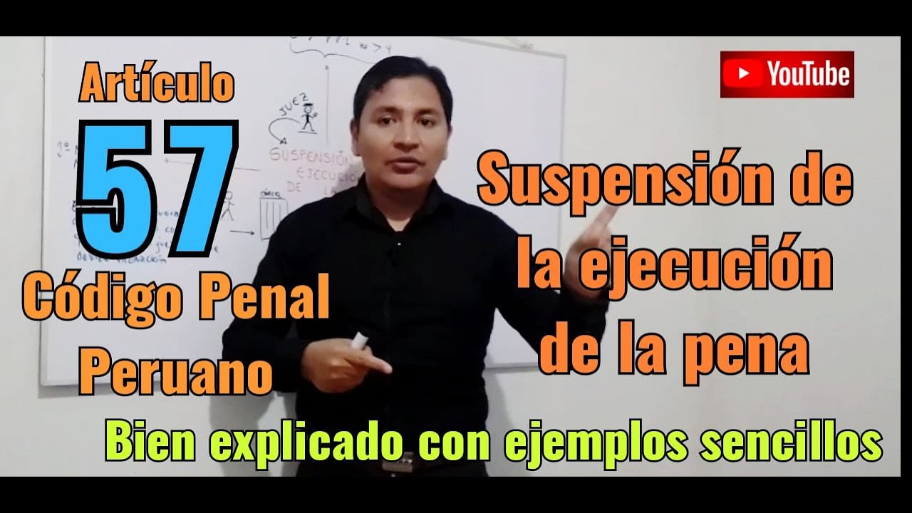 Artículo 57 (Bien explicado) Suspensión de la ejecución de la pena - CPP