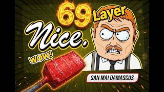 Will it Weld? Forging 69 Layers of San Mai Damascus Steel