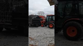 Kioti Ck2610 Loading A Cord Of Firewood