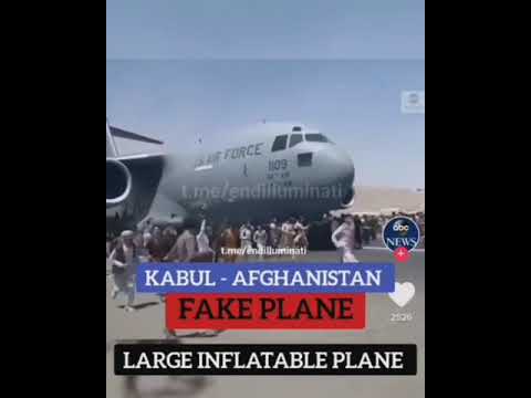 Kabul plane afghanistan c 17 inflatable fake Hollywood