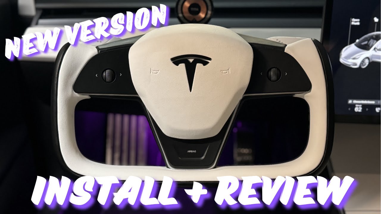 How to install Tesla Model 3/Y Yoke + Review - YouTube