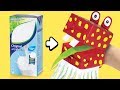 DIY Hand Puppet from Drink Carton | Easy &amp; Quick Craft Ideas for Kids