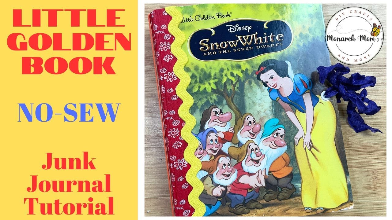 ⭐Easy No-Sew Journal from Little Golden Books | Snow White Junk Journal⭐