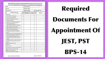 documents required for PST & JEST complete information