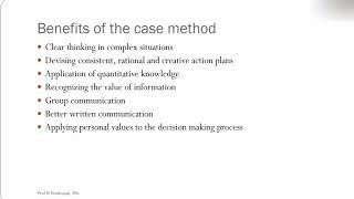 Introduction to Case Analysis   Case Study Continued   Integrated Marketing Management