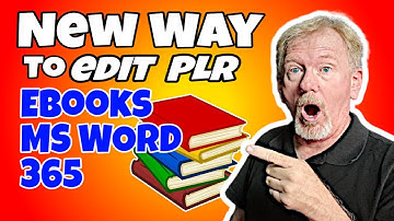 New Method To Edit PLR Ebooks In Microsoft Office 365 - Make it Easier To Edit Your PLR Content.