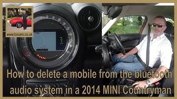 How to delete a mobile from the bluetooth audio system in a 2014 MINI Countryman