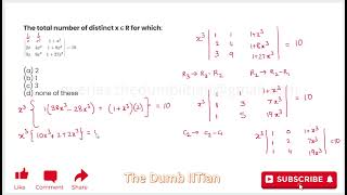 IIT JEE Advanced   Determinants (IIT JEE 2016 Adv)