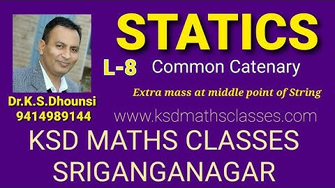 l Extra Mass Connected with String or Chain l Common Catenary l Statics l Mechanics l L-8 l