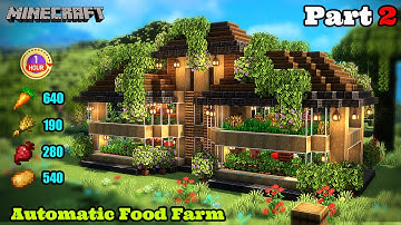 Minecraft Villager Auto Food Farm - Potato Wheat Carrot Beetroot Part 2