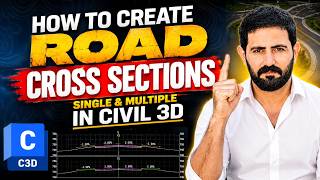 How to Create Road Cross Sections in Civil 3d | Single and Multiple Cross Section Creation