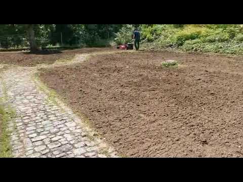 Rasen Neuansaat mit Umkehrfräse von Agria und Lipco UF 70 YouTube