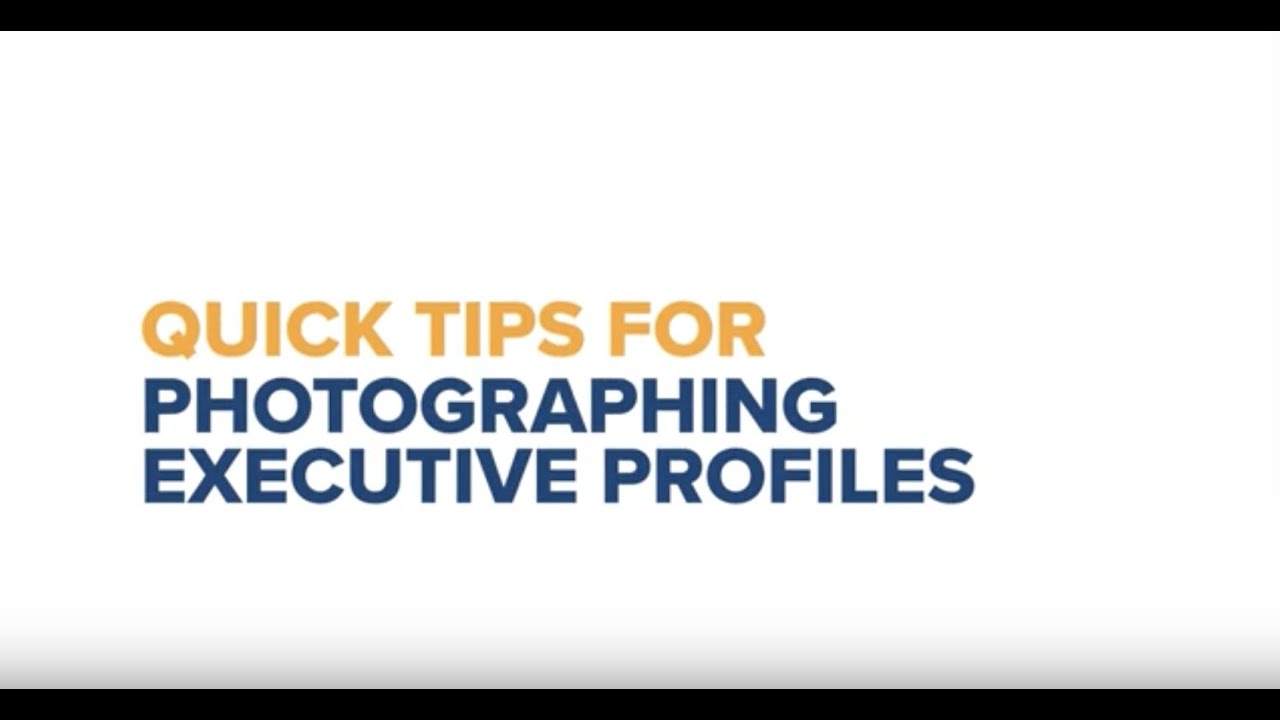 Internal Communications: Tips for photographing executive profiles